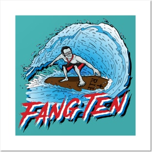 Fang Ten! Surfing Vampire Posters and Art